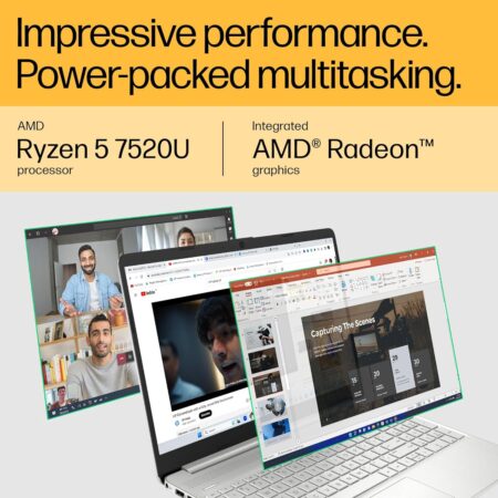 HP Laptop 15-FC0030AU-AMD Ryzen 5-7520U/16GB DDR-5/512GB SSD/15.6”/Win11 with MSO/2021/SILVER/1 Yrs - Image 7