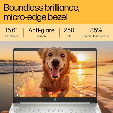 HP Laptop 15-FC0030AU-AMD Ryzen 5-7520U/16GB DDR-5/512GB SSD/15.6”/Win11 with MSO/2021/SILVER/1 Yrs - Image 8
