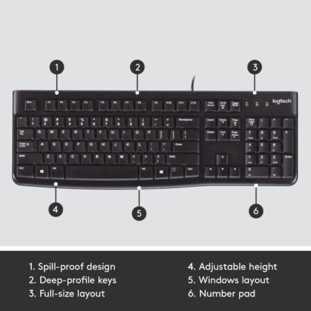 Logitech USB Keyboard (K120) - Image 4