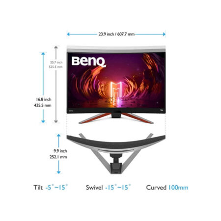 BenQ EX2710R | MOBIUZ 2K 165Hz 1000R Curved Gaming Monitor - Image 4